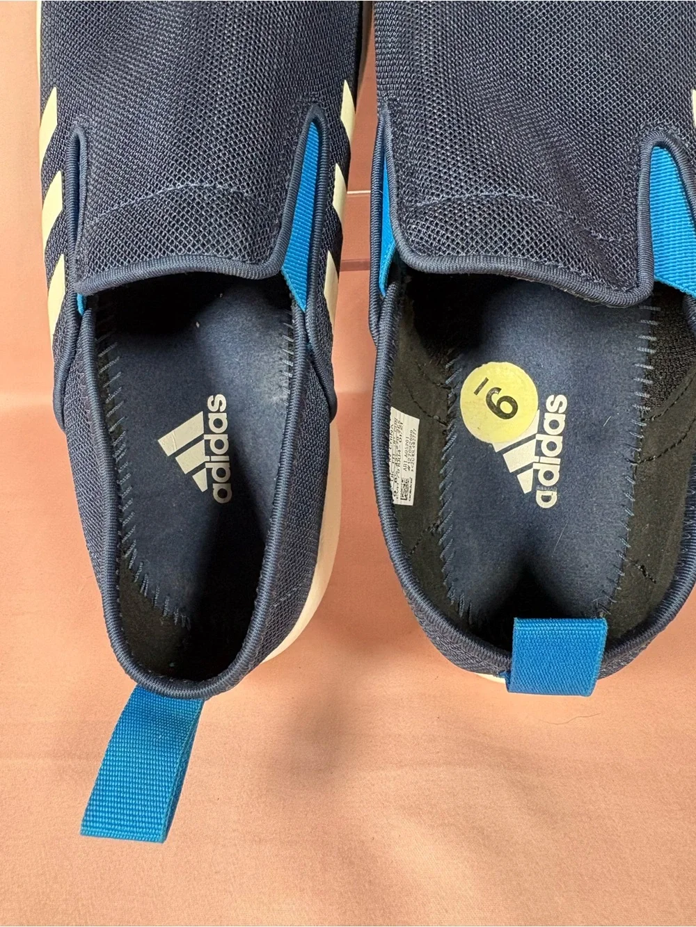 adidas Terrex B Slip On DLX Navy/White/Blue Men's Boat Shoes Size 9 (AQ5201)